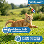 Waterproof flea prevention collar for kittens and cats