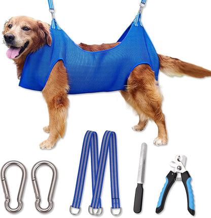 Kkiimatt 10 in 1 Pet Grooming Hammock Harness with Nail Clippers/Trimmer, Nail File, Dog Hammock/Grooming Sling for Nail Trimming/Clipping - Image 6