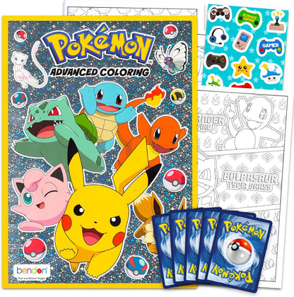 Bendon Pokemon Advanced Coloring Book front view showing Pikachu on the cover