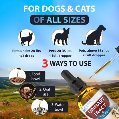 EDUZEBRA pet renal detox and bladder wellness solution product labels