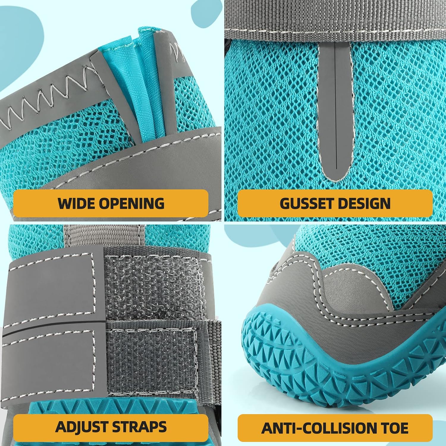 Jzxoiva medium dog boots for hardwood floor protection