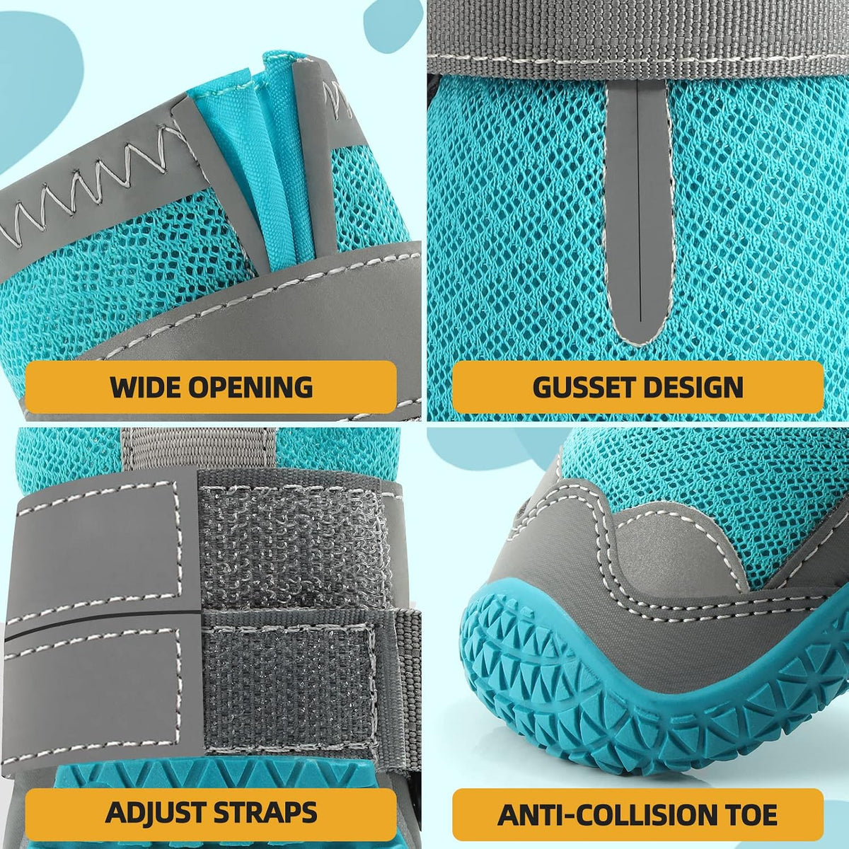 Jzxoiva medium dog boots for hardwood floor protection