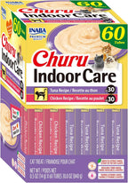 INABA Churu Indoor Care for Hairball Control, Functional Lickable Cat Treat with Taurine & Green Tea Extract, 0.5oz Each, 20 Tubes Total, Tuna & Chicken Variety - Image 9