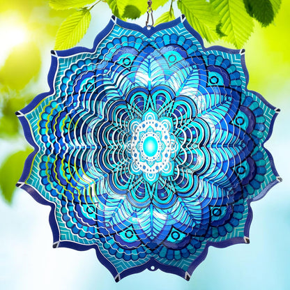 Goolyrusim 3D Mandala Wind Spinner front view