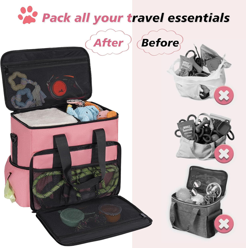 LASUK dog travel kit food storage containers close up
