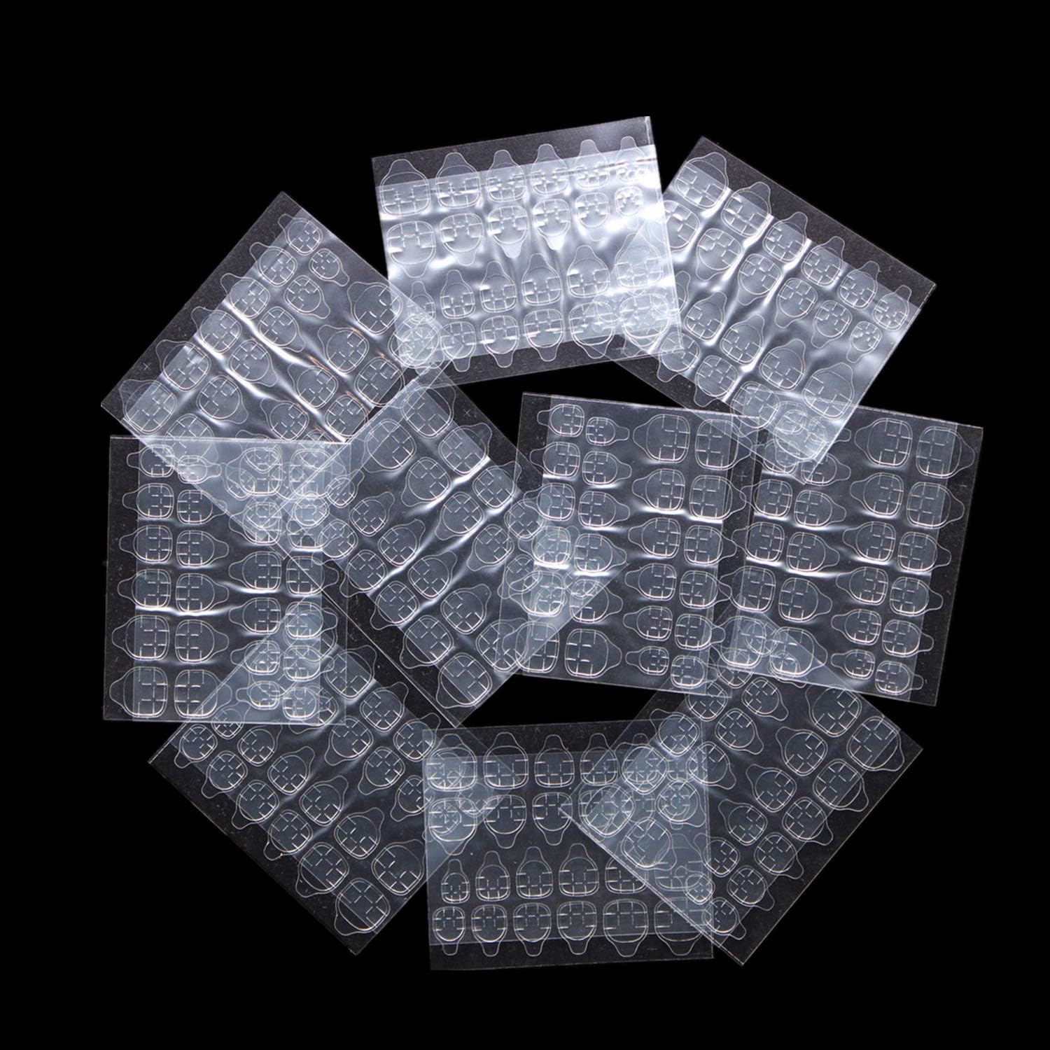 Ivtor waterproof jelly double sided nail adhesive tabs 10 sheets pack