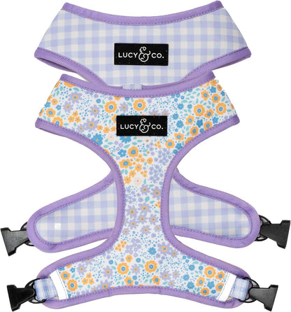 Lucy & Co. Reversible Dog Harness - Water-Repellent Neoprene, Dual-Print Design, Easy Swap Style, Adjustable Comfort Fit - Cheery Cherries Reversible Harness - Large - Image 12