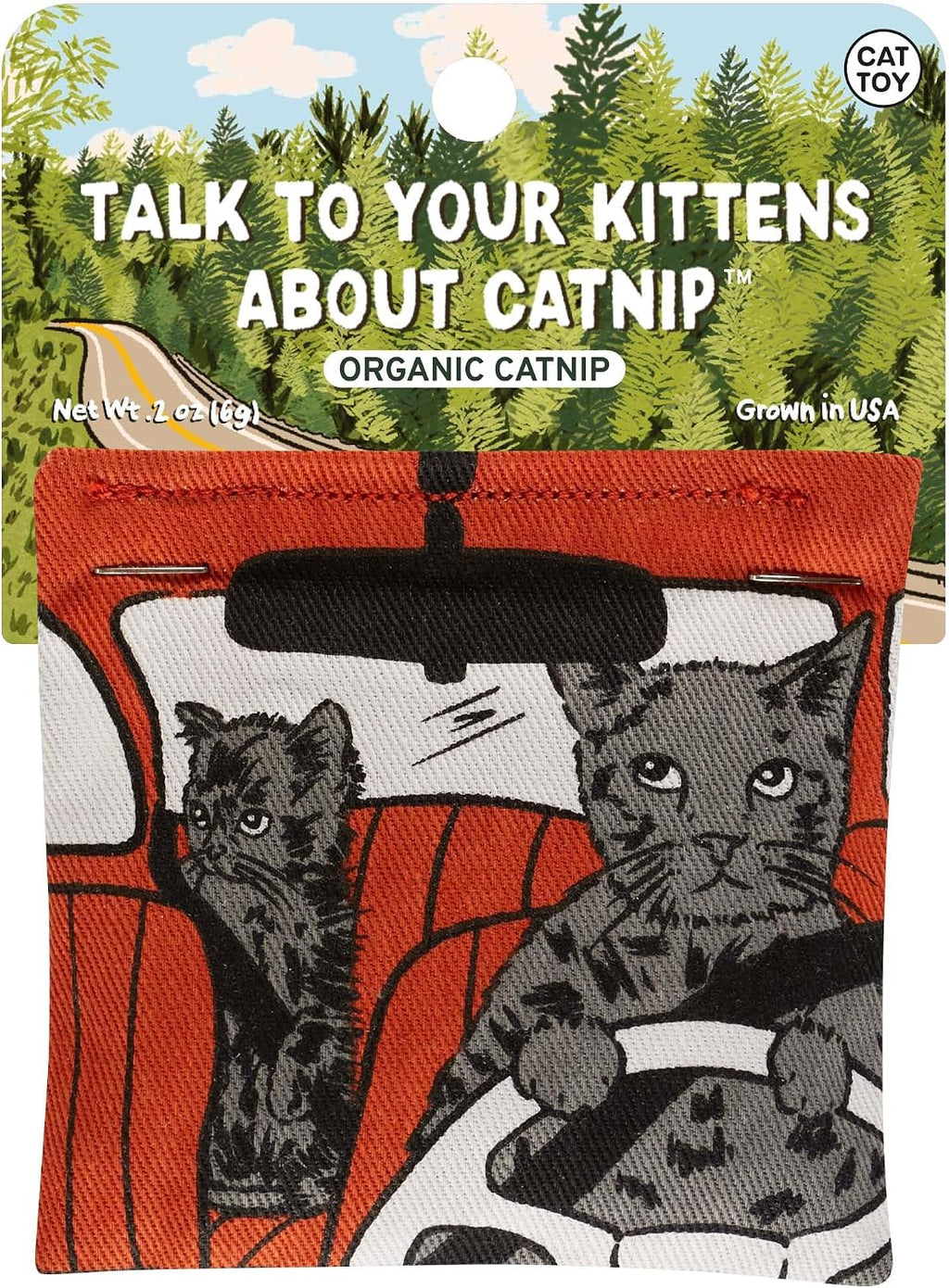 Blue Q Meet The Zoomies Catnip Toys - Durable Cat Toys for Biting, Premium USA-Grown Organic Catnip, Pet Supplies, 100% Silk-Screened Cotton Pouch w/Funny Kitty Graphics, Cat Birthday Gift - Image 12