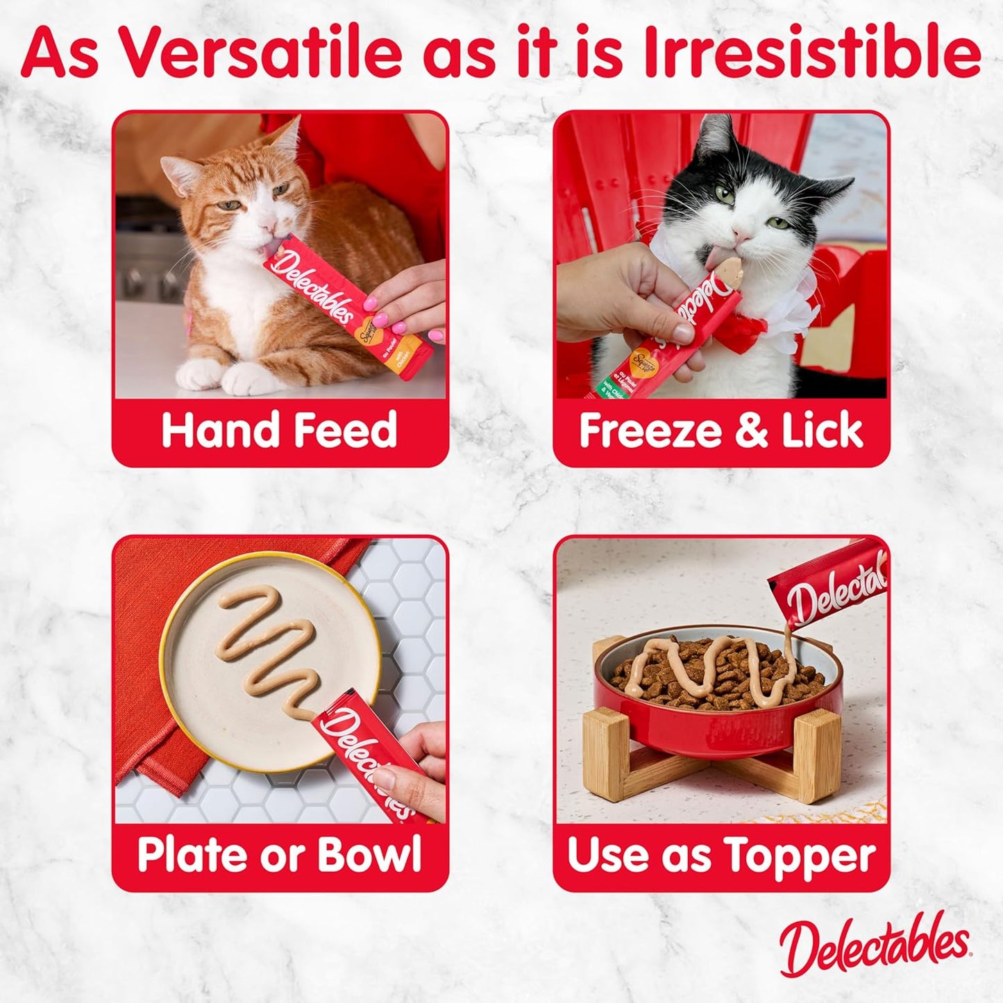 Hartz lickable cat treat tube used as a dry food topper