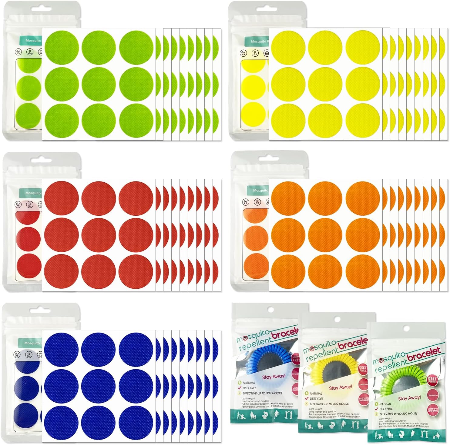 Scentpellent mosquito repellent stickers 300 pieces front view