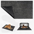 Aethycovi dog crate mat dark gray front view