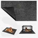 Aethycovi dog crate mat dark gray front view