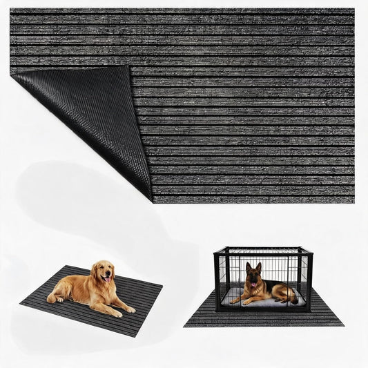 Aethycovi dog crate mat dark gray front view