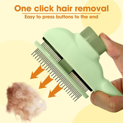 KHQBG grooming tool showing stainless steel bristle detail