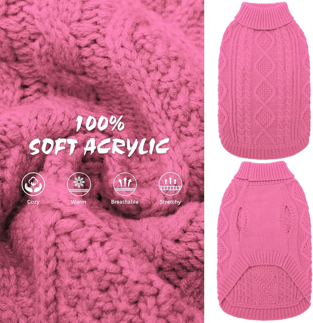 BINGPET turtleneck pet pullover showing the cozy neck design on a small dog