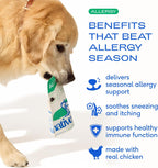 Premium air dried dog allergy chews with colostrum and probiotics for skin health.