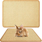 Oncpcare 2PCS Rabbit Scratch Mat Natural Bunny Scratching Pad Claws and Teeth Care Rabbit Mats for Cages Chew Toys for Bunny Pet Cage Bedding for Biting Sleeping Nesting, 16x12 - Image 9
