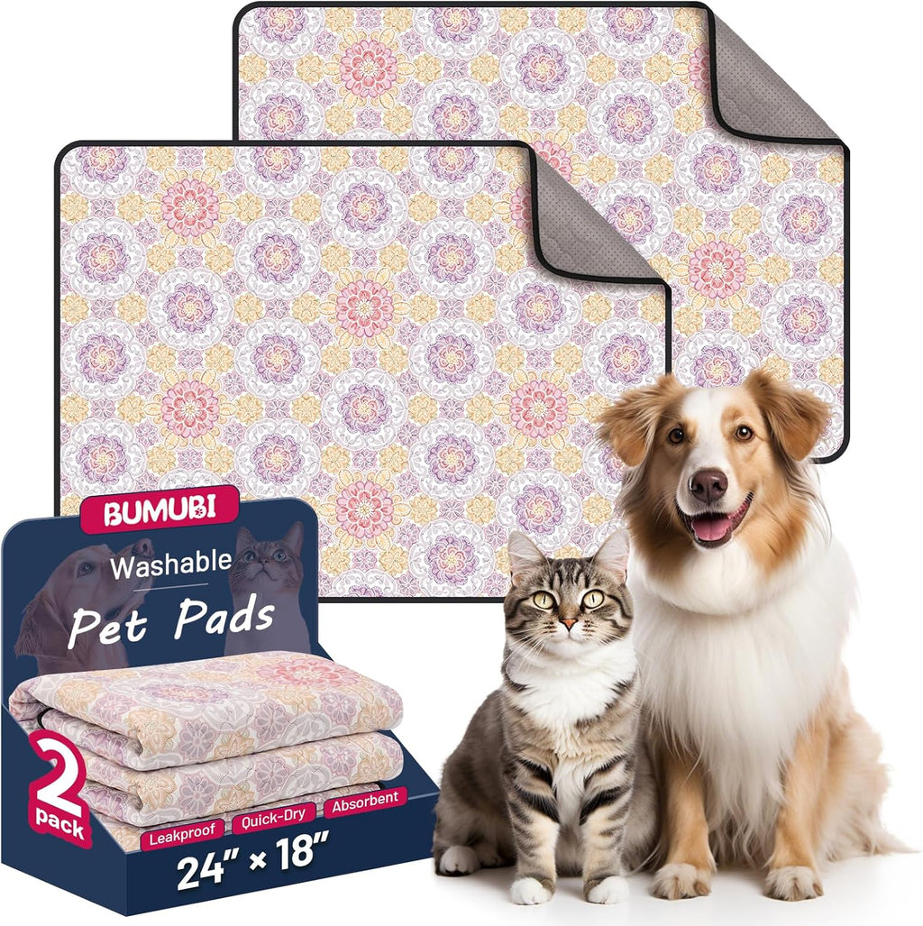 Washable Dog Pee Pads - Absorbent Reusable Puppy Training Pads, Waterproof Leak - Proof & Non - Slip for Crate Whelping Potty Training 48x48 (Pack of 2) - Image 11