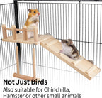 FrgKbTm Bird Perches Platform Swing with Climbing Ladder, Parakeet Cage Accessories Wooden Playing Gyms Exercise Sturdy for Small Birds - Image 5