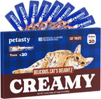 Lickable Cat Treats, High Moisture Hydrating Creamy Puree Squeeze Tubes, Slamon Flavor, 20 Tubes 0.5oz, Grain-Free, Omega Oils & Vitamin E, Skin & Coat Health, Digestive and Immune Support - Image 11