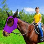 Two pieces of Weewooday horse masks pink and purple colors