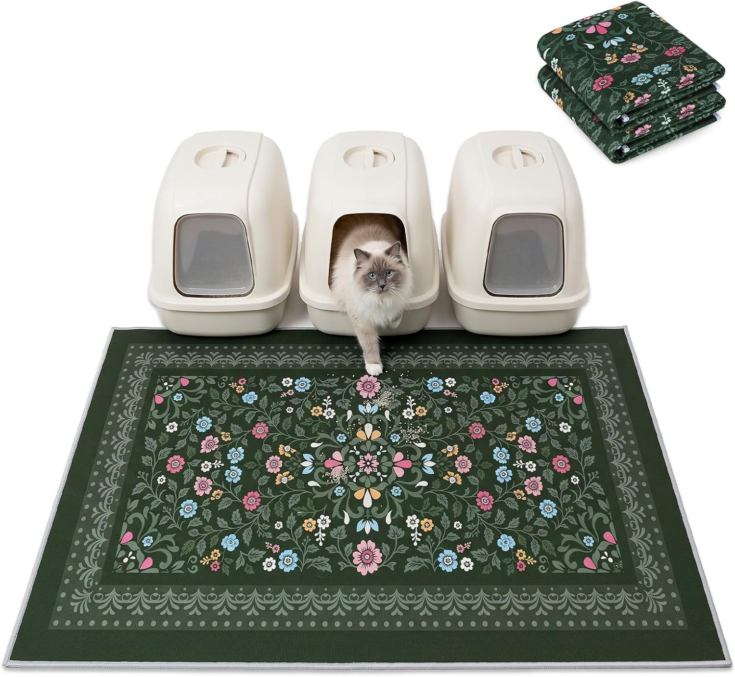 Large size Bienbee cat litter trapping mat pack of two