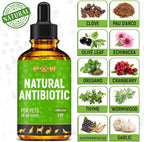 Back label of Golden Paw pet supplement displaying natural ingredients list