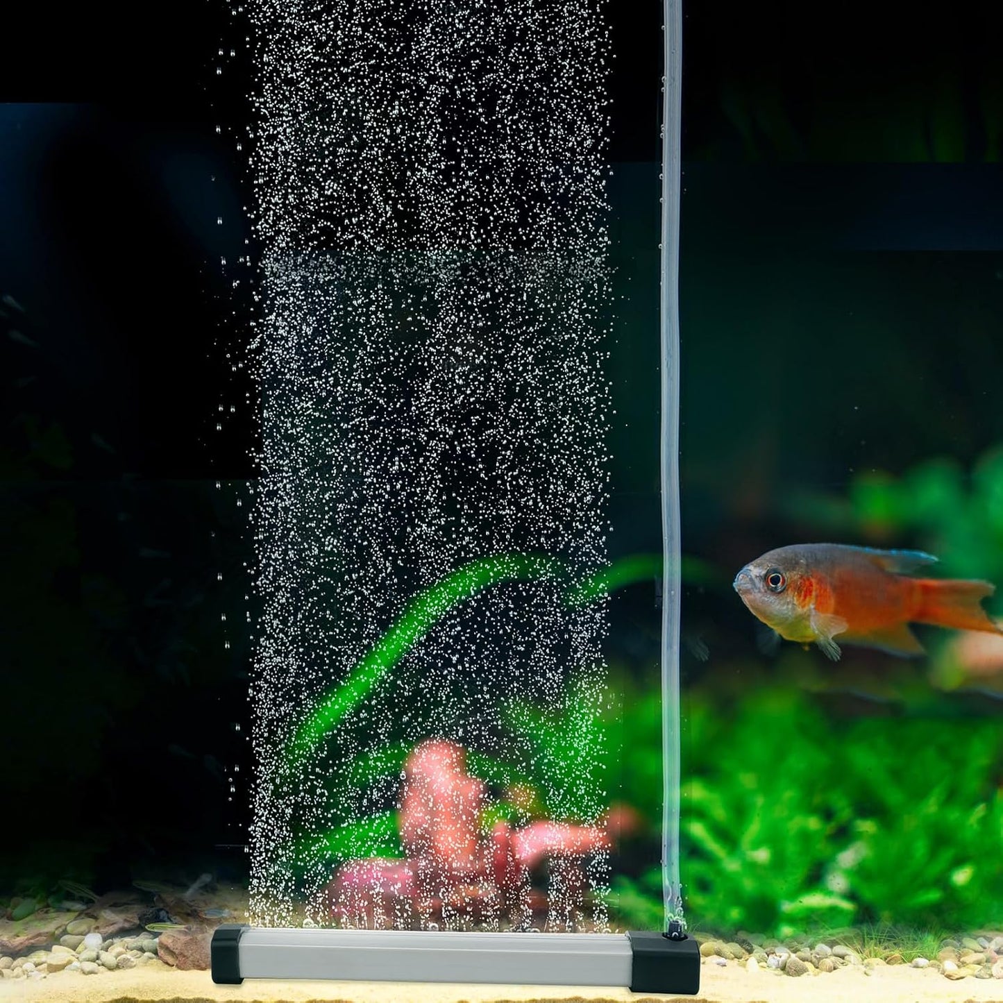 hygger Aquarium Bubble Strip, Nano Air Bubble Curtain Wall Aquarium, Quiet High Dissolved Oxygen Diffuser Fish Tank Bubbler Decorations Self-Sinking for Freshwater Saltwater (16.9 Inch) - Image 9