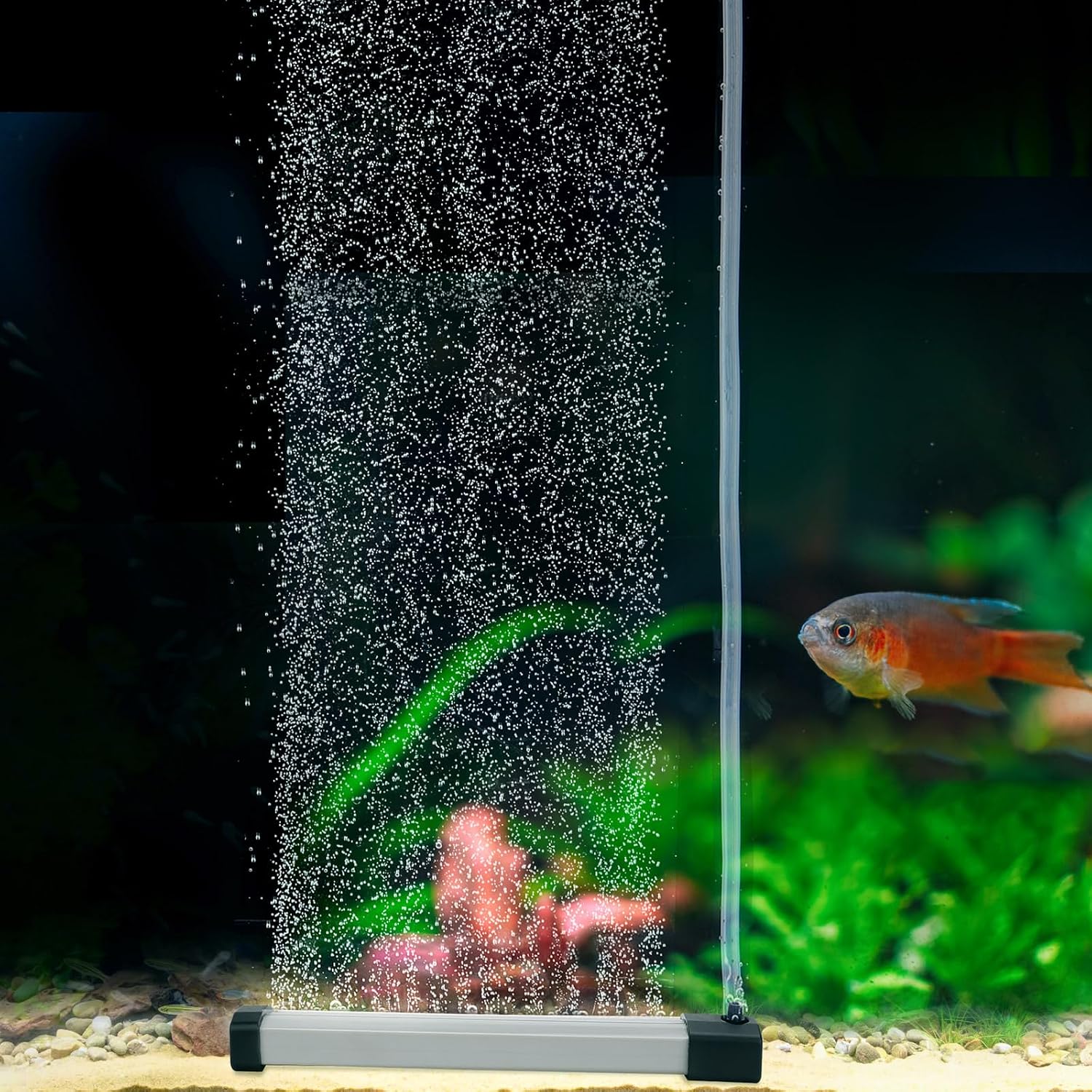 hygger Aquarium Bubble Strip, Nano Air Bubble Curtain Wall Aquarium, Quiet High Dissolved Oxygen Diffuser Fish Tank Bubbler Decorations Self-Sinking for Freshwater Saltwater (16.9 Inch) - Image 9