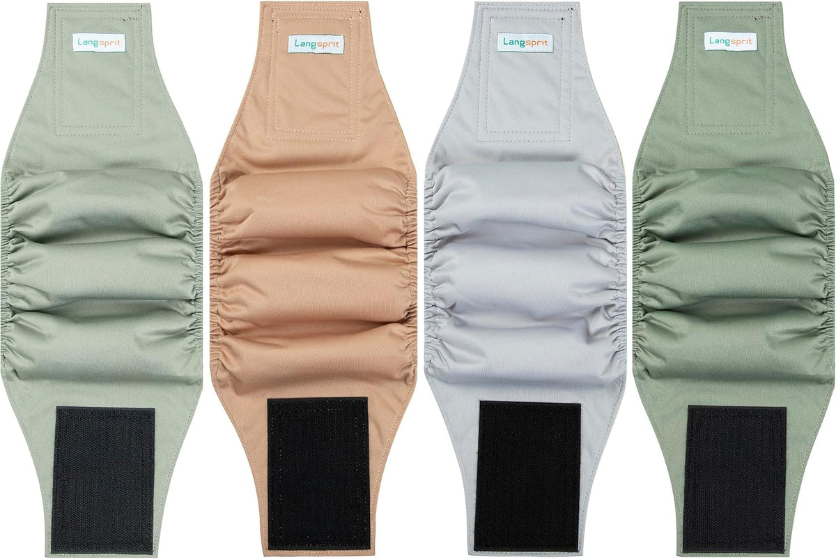Male Dogs Diapers Belly Bands(4Pack), Washable Reusable Male Boy Doggy Wraps Panties for Doggie Puppy Pooping Potty Training Incontinence Marking Paal para Perro Small - Image 10