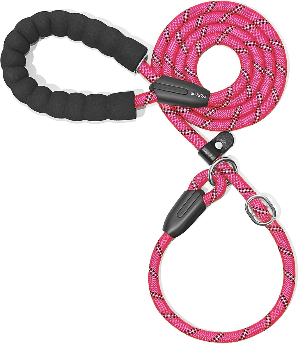 iYoShop Durable Slip Lead Dog Leash with Padded Handle and Highly Reflective Threads, No Pull Dog Training Leash, (1/2" x 6 FT, Black) - Image 14