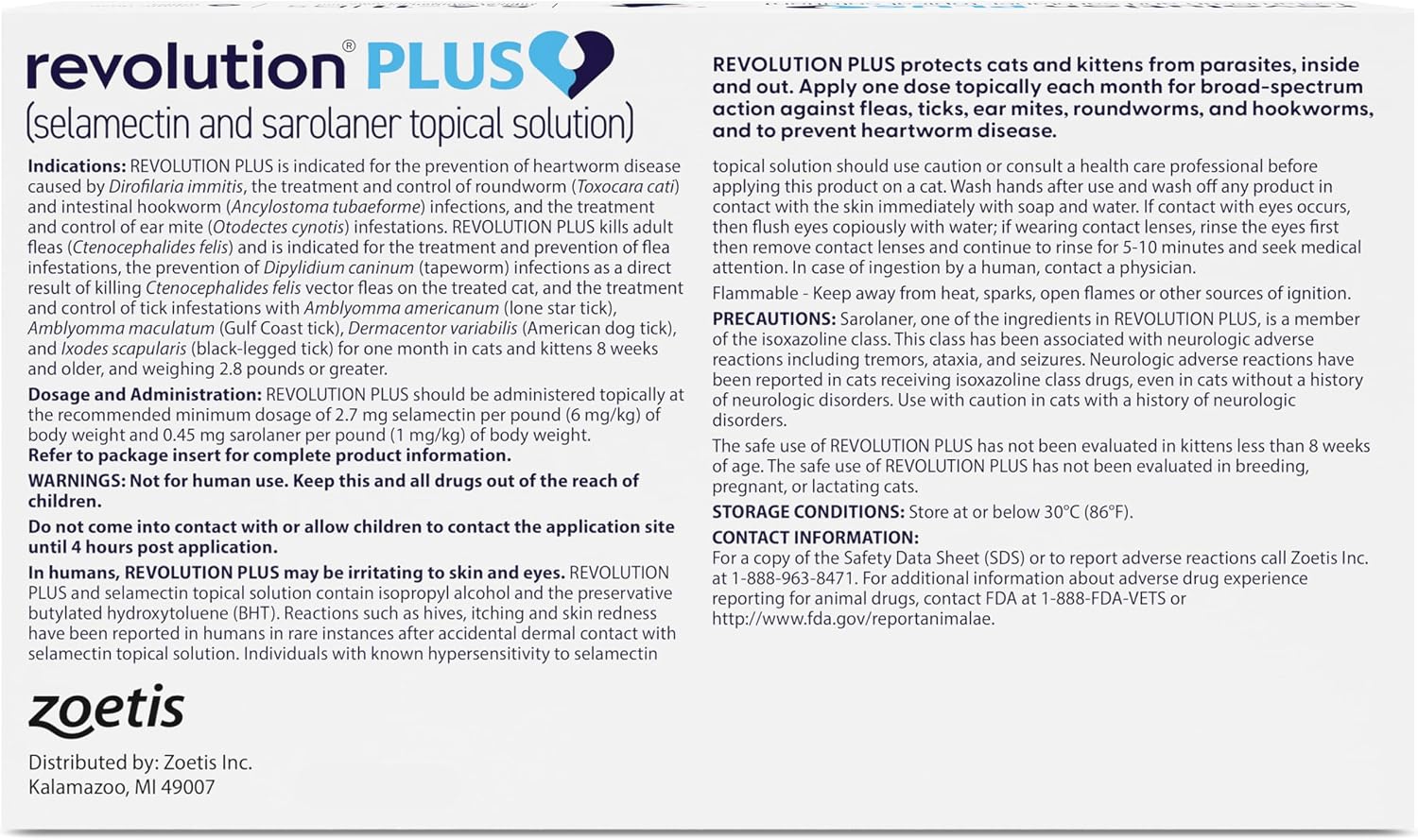 Revolution Plus orange pack for 5.6 to 11 pound cats
