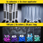 Zetpo medium size cat claw protectors layout with applicators
