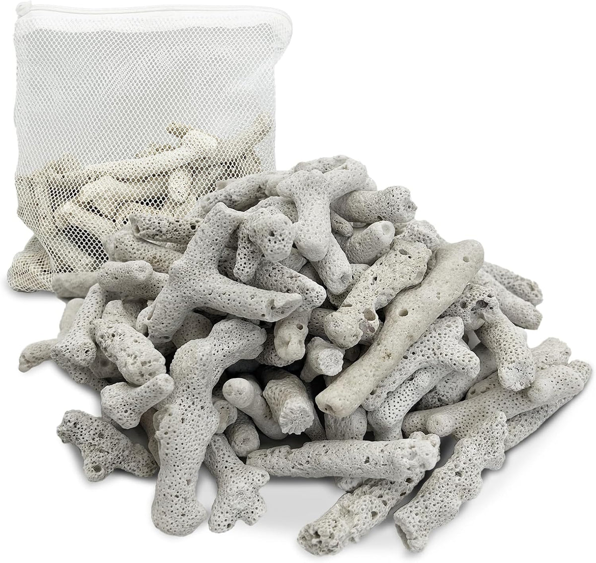 Kathson crushed coral for aquarium packaging front view highlighting natural filter media.