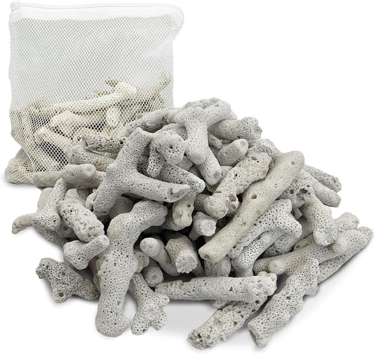 Kathson crushed coral for aquarium packaging front view highlighting natural filter media.