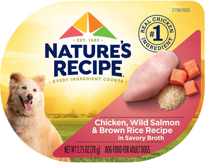 Nature's Recipe Chicken, Salmon and Turkey Recipes Variety Pack Wet Dog Food, 12-2.75 oz. Cups, 2 Count - Image 10