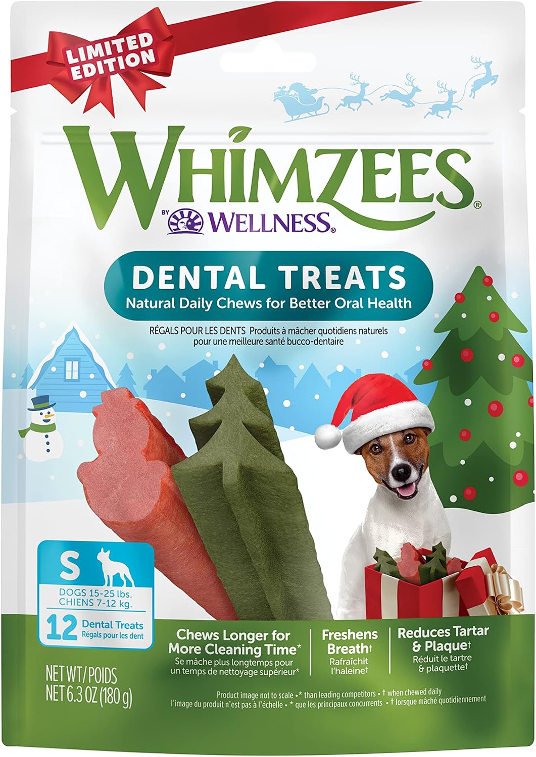 Wellness WHIMZEES Fall Natural Dog Dental Treat, Autumn Halloween Chews, Freshens Breath, Small Size, 6.3 oz Bag, 12 Count - Image 12