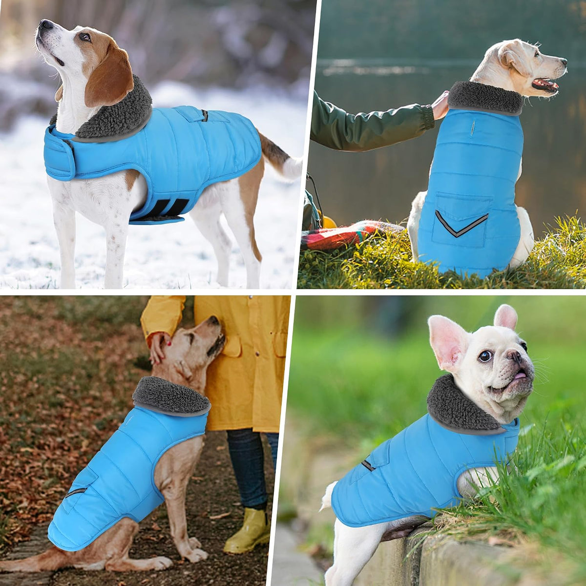 Petglad adjustable pet jacket hook and loop fasteners close up structural view