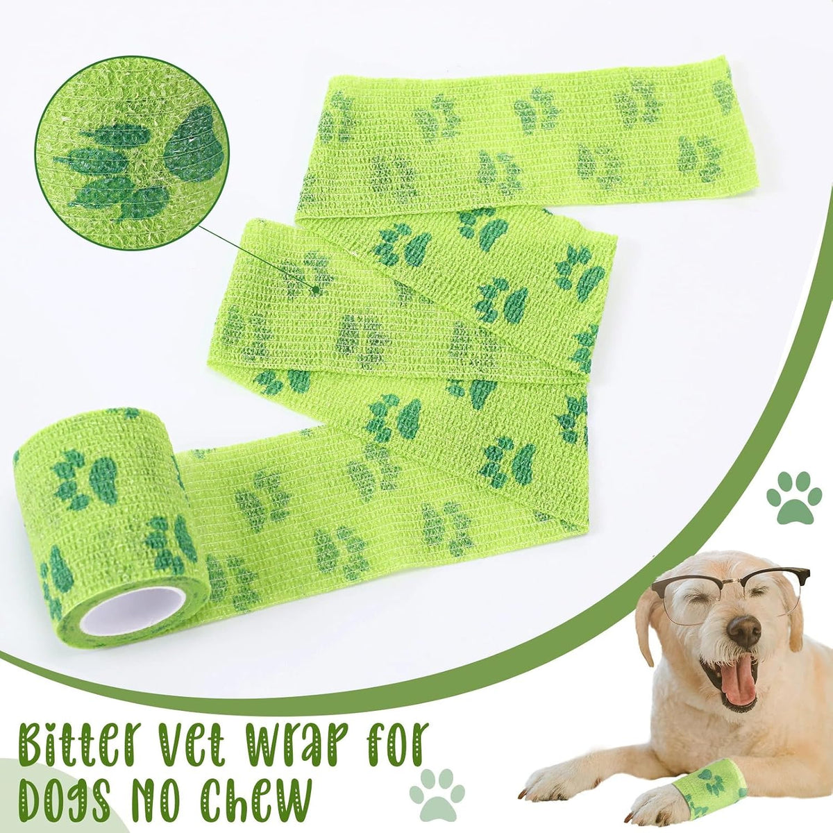 Threlaco pet wound wrap 3 inch width comparison