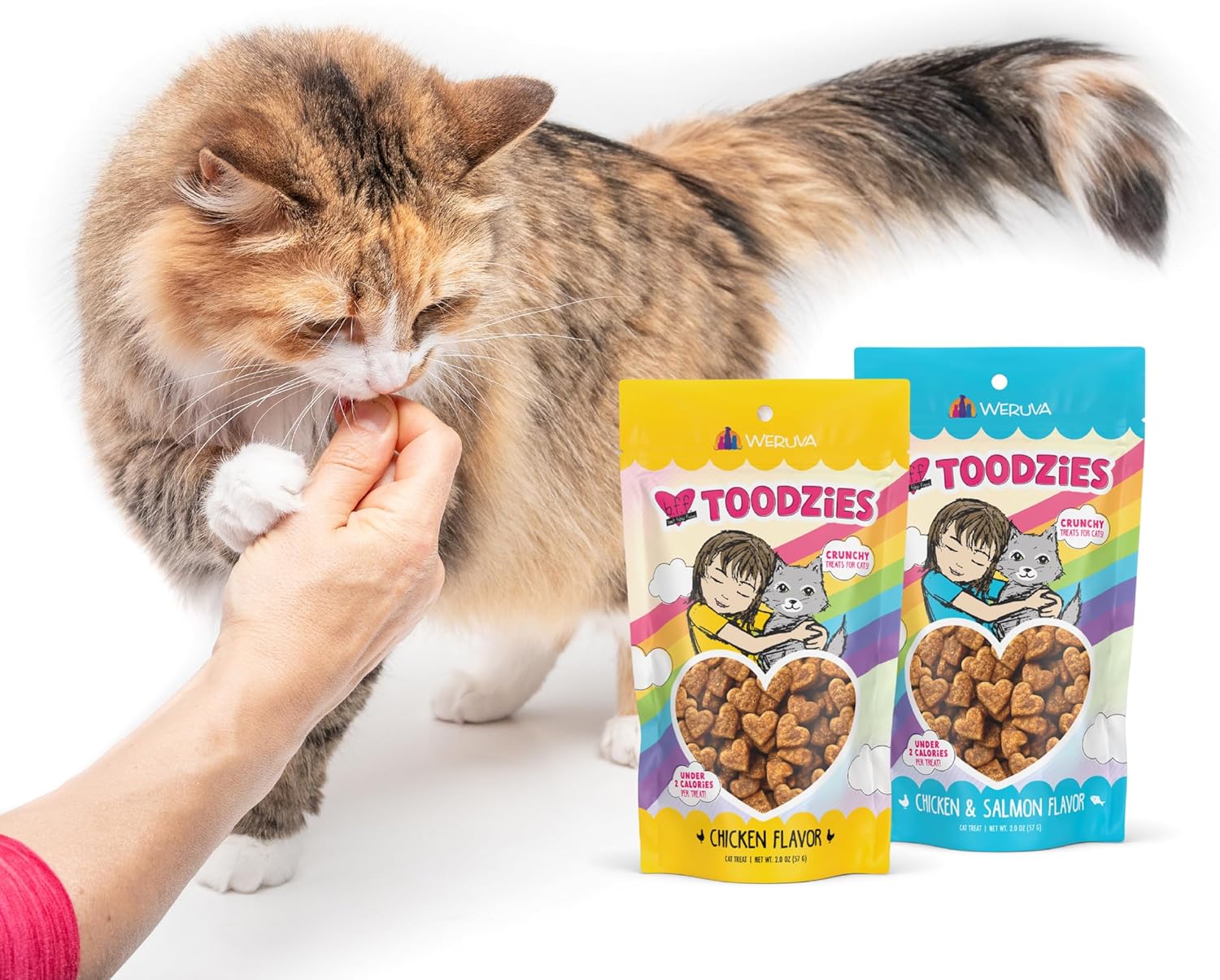 USA sourced authentic Weruva BFF Toodzies cat snacks packaging layout