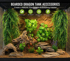 Artificial hanging ivy and foliage for lizard terrarium