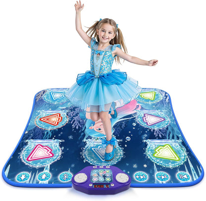 Ankkie DM18 8 Button Dance Mat front view with blue Frozen theme