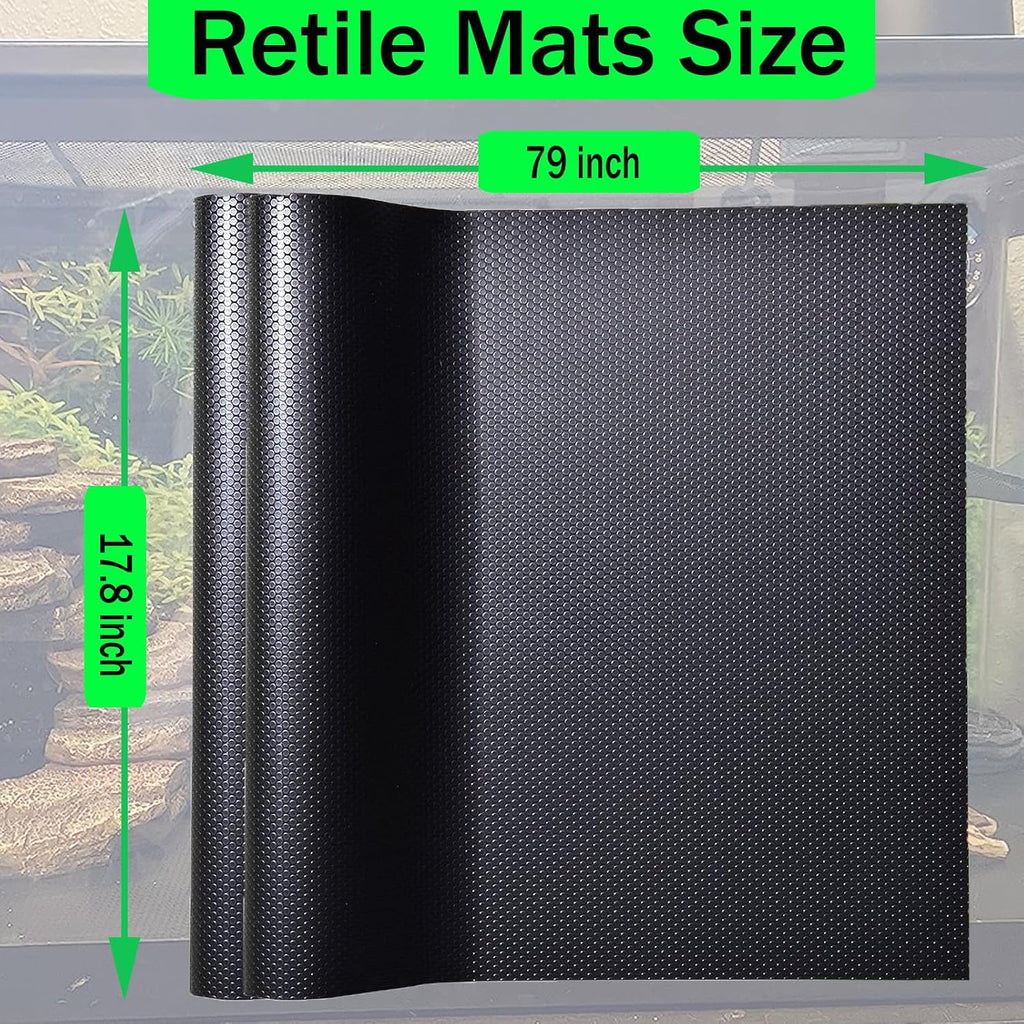 Custom cut reptile liner fitted inside a glass tank.