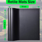 Custom cut reptile liner fitted inside a glass tank.