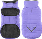 Petglad dog coat sky blue small size being fitted on a small breed