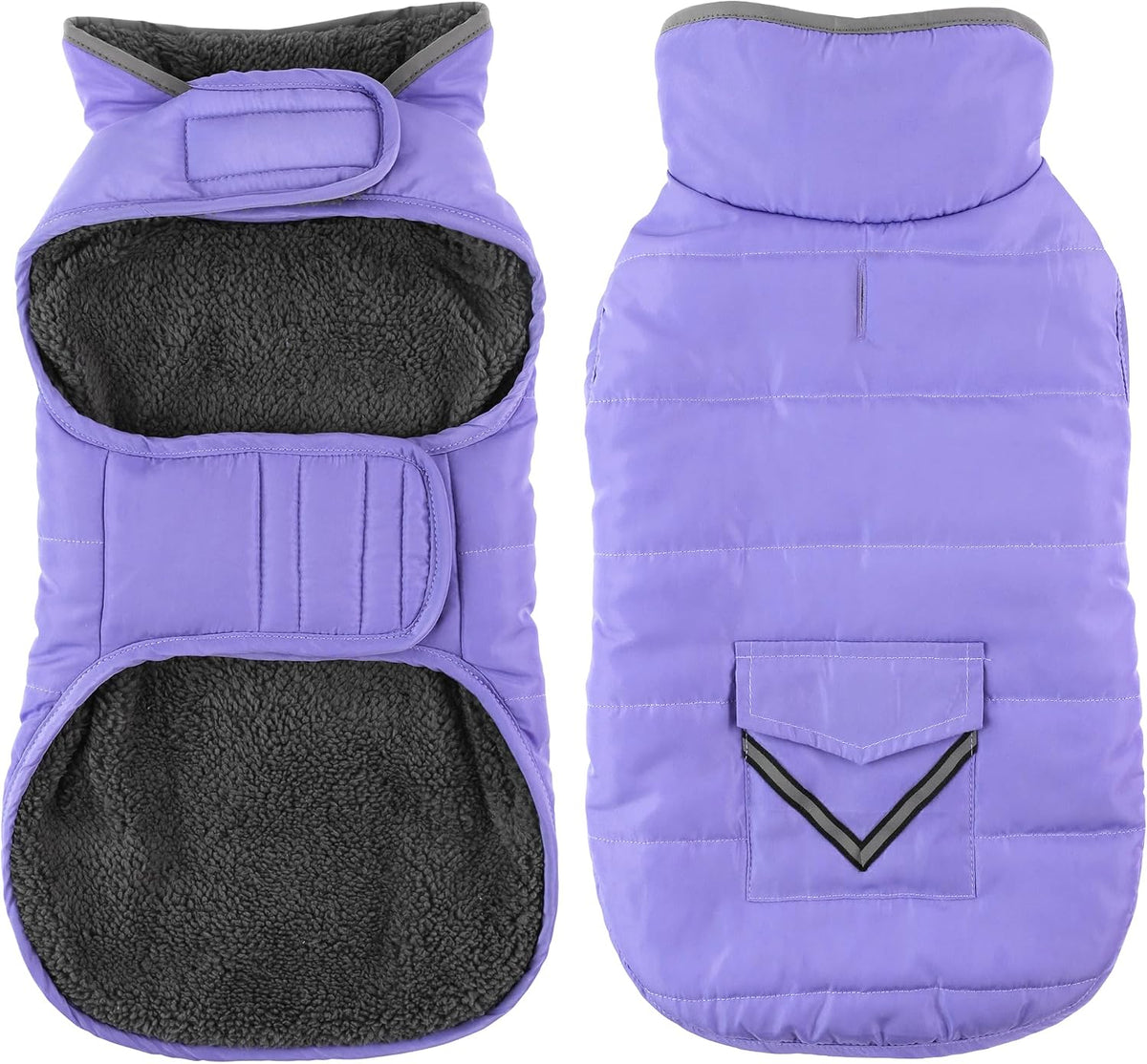 Petglad dog coat sky blue small size being fitted on a small breed