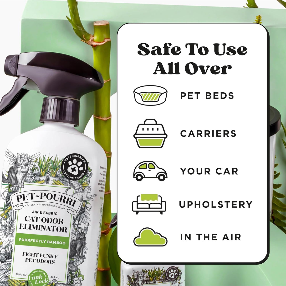 Premium USA imported Pet-Pourri cat litter box freshener spray