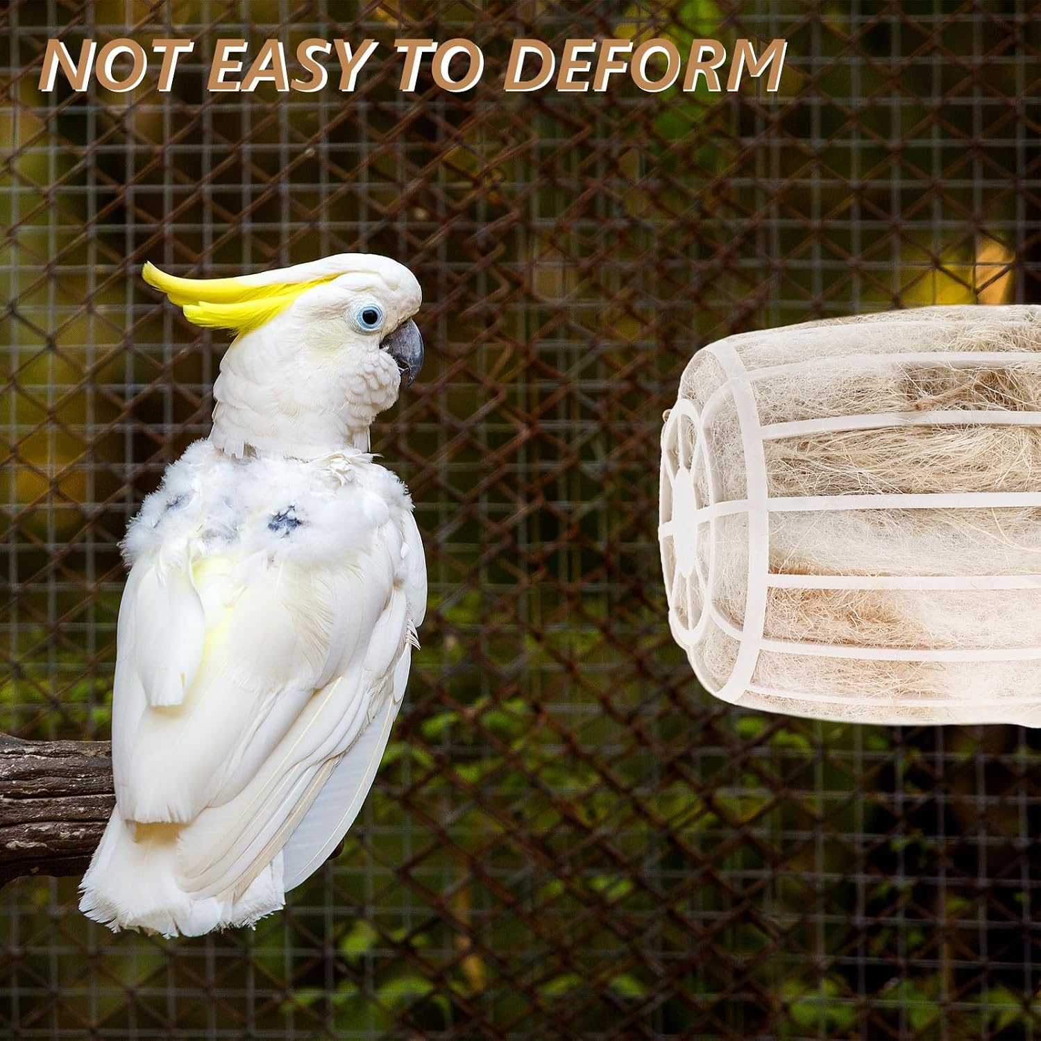 Instructions for mounting bird nesting basket in cage