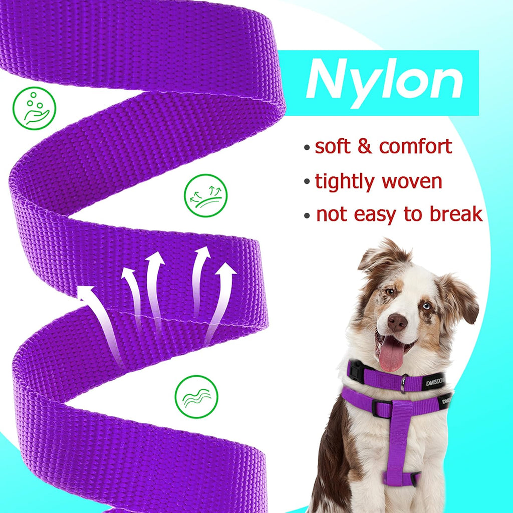 Ipravoci soft nylon dog harness and leash set components