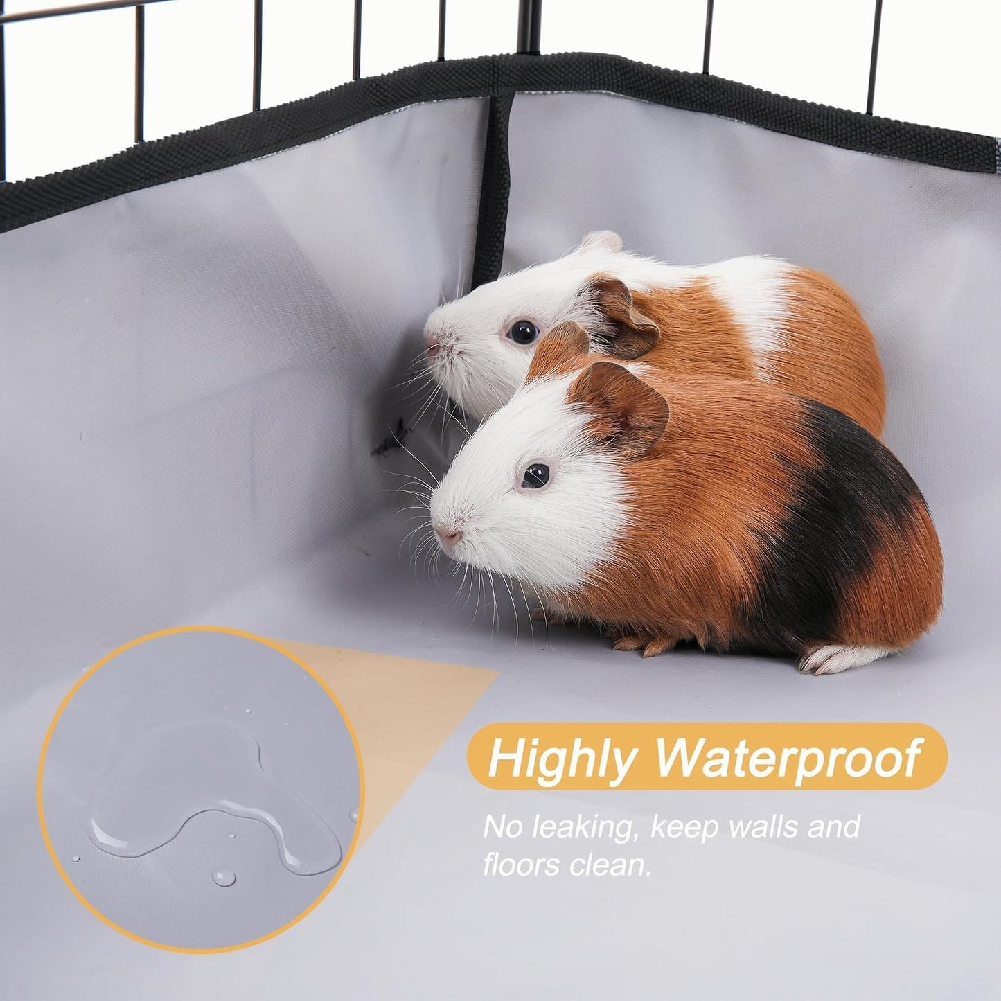 Close up of waterproof fabric and velcro fasteners for pet cage